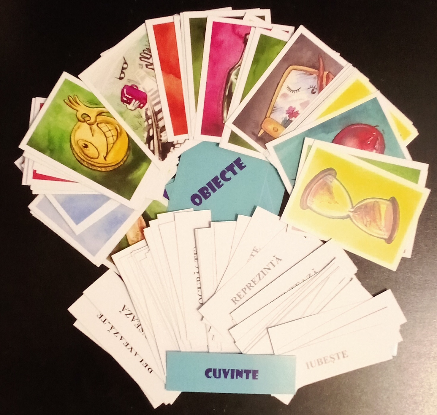 Carduri „Obiecte cu verbe terapeutice”